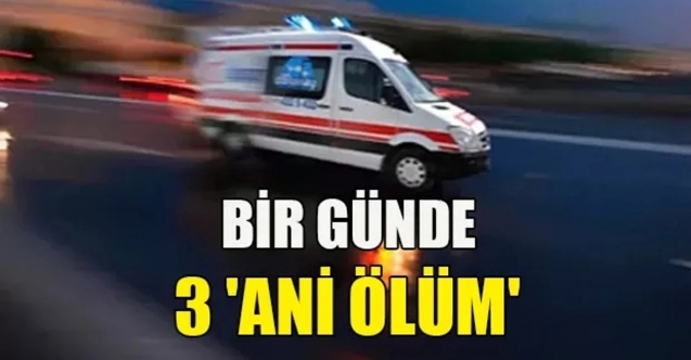 Bir günde üç ani ölüm