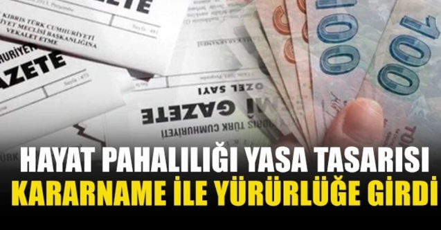 Hayat pahalılığı düzenlemesi jet hızıyla yürürlükte